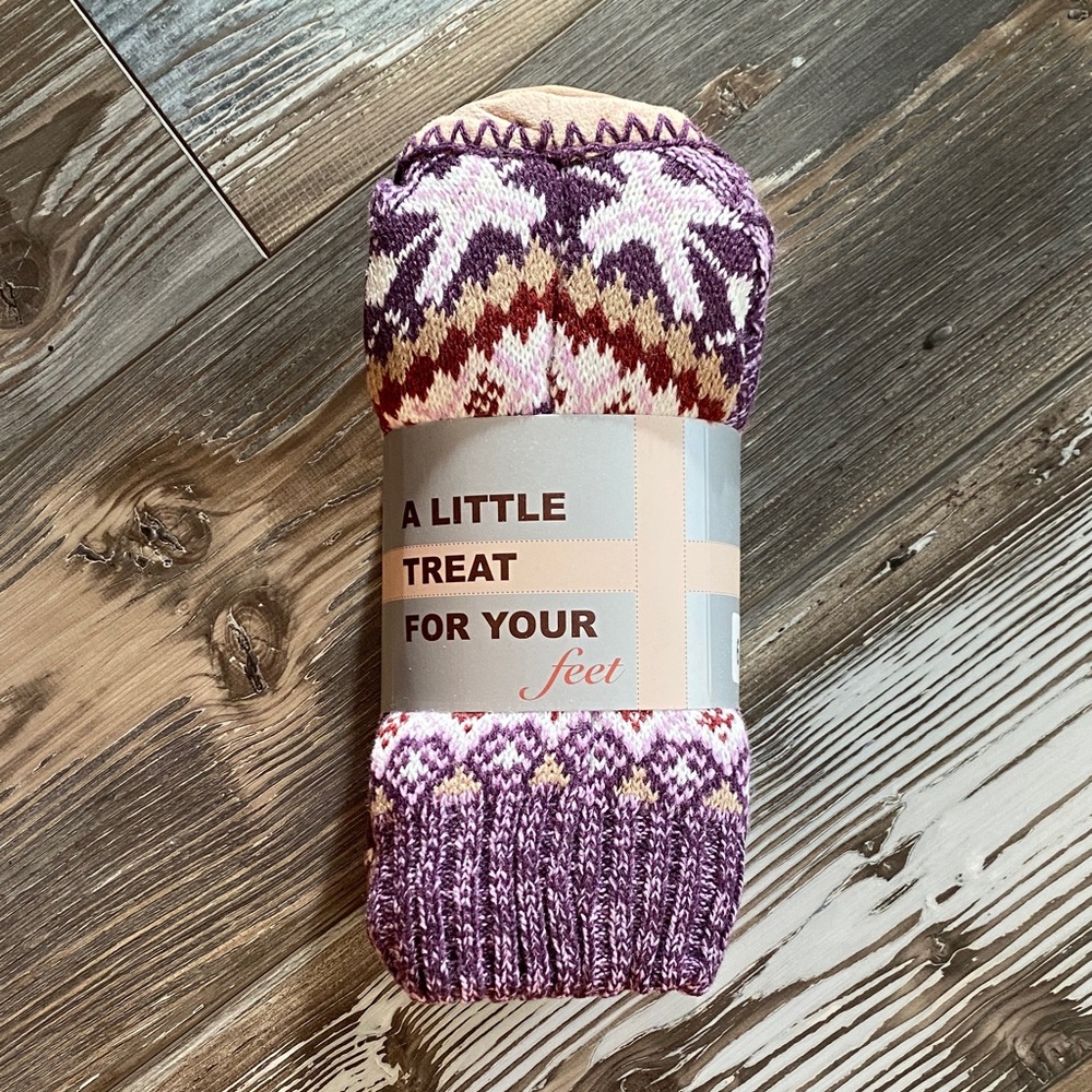 💜Fair Isle Knit Sock Slippers💜 - Picture 4 of 4